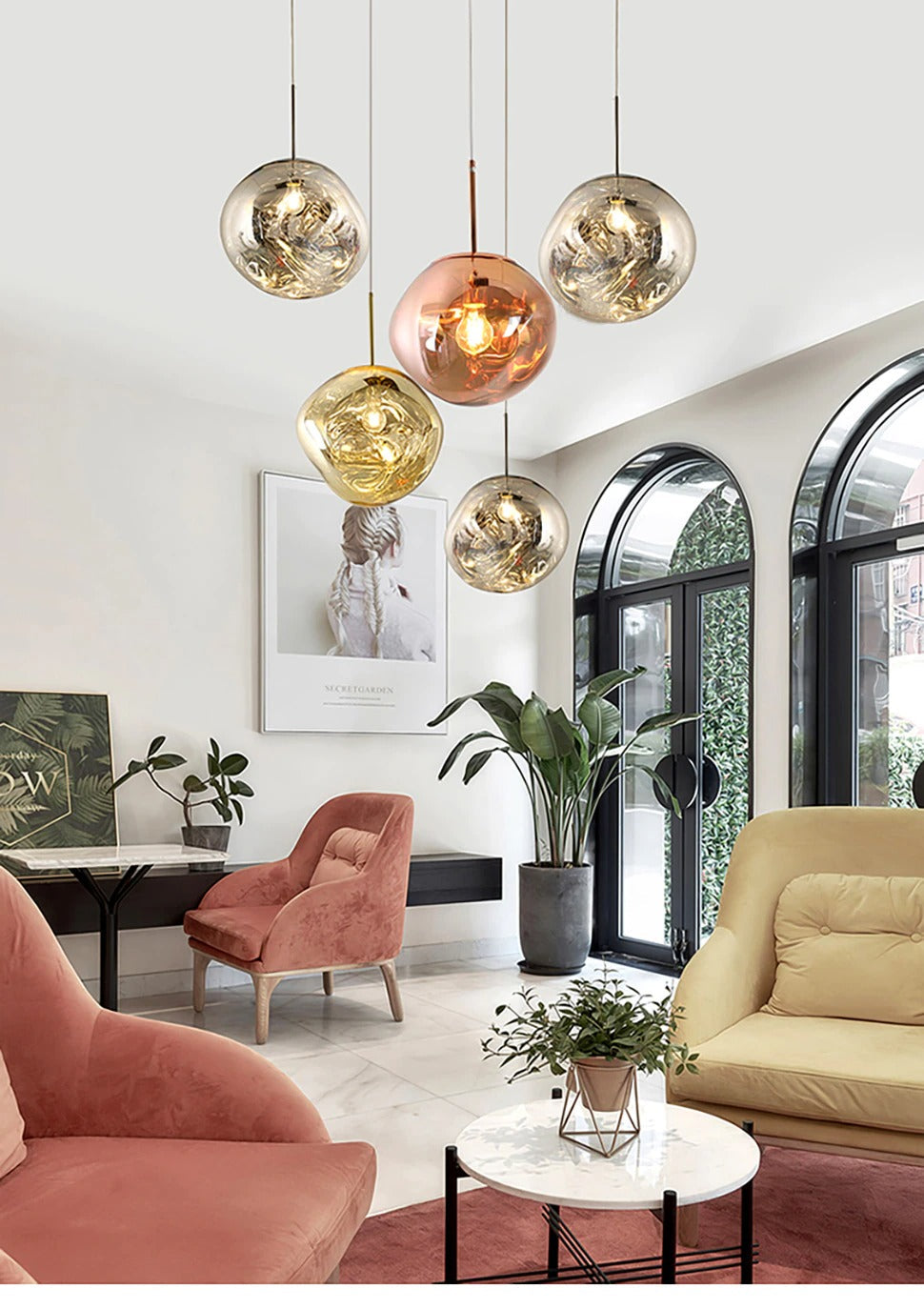 Modern LED Pendant Light with Adjustable Height