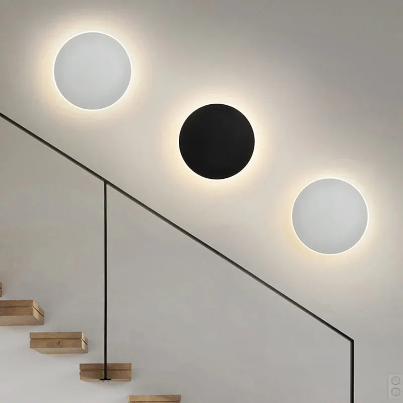 Modern Round LED Wall Lamp with Smart Control Options