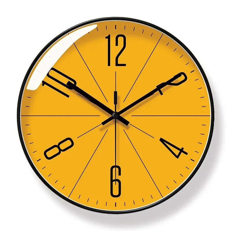 Scandinavian Minimalist Wall Clock in Black and White