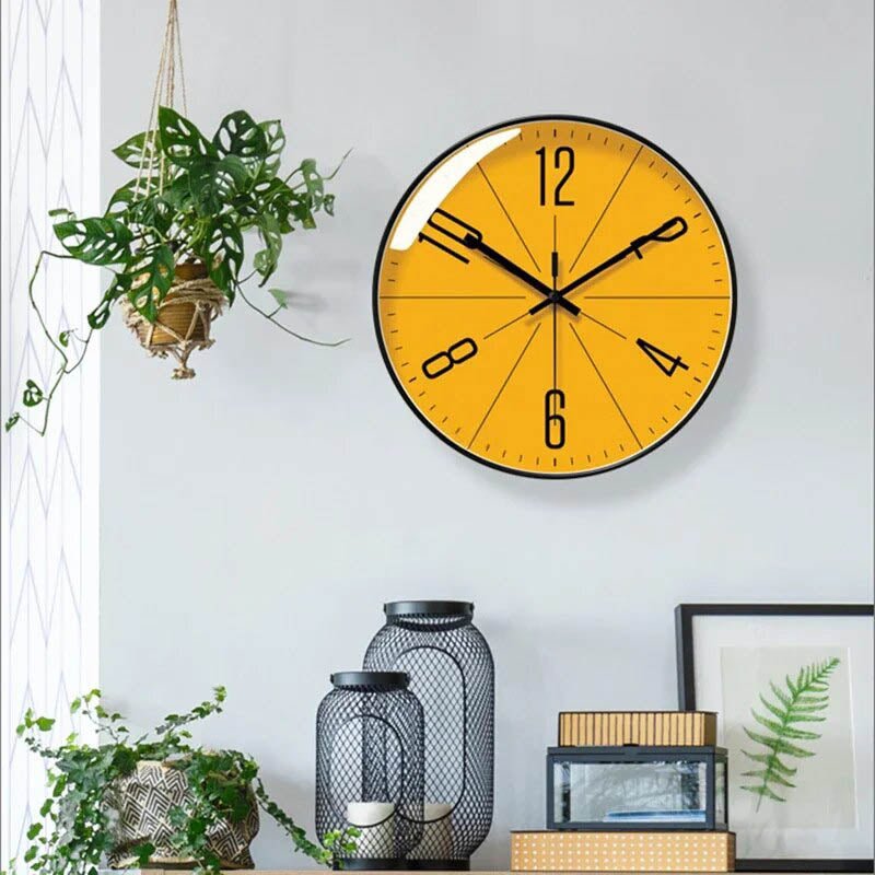 Scandinavian Minimalist Wall Clock in Black and White