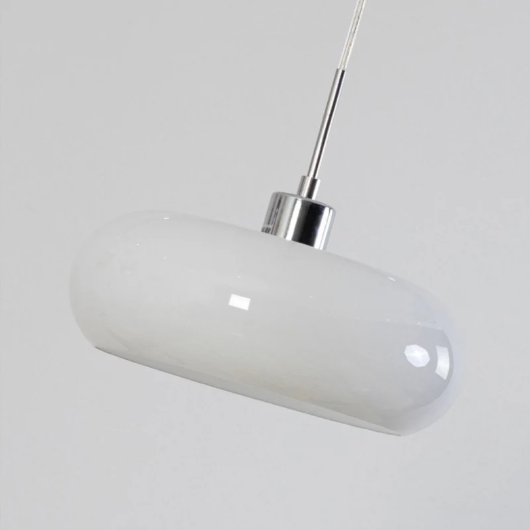 Modern Round Orange and White LED Pendant Light