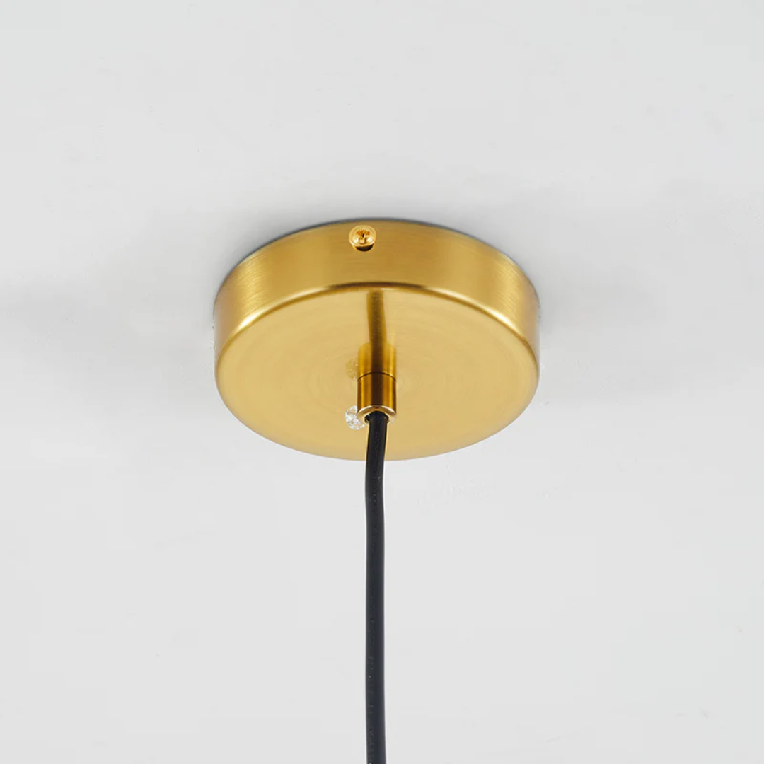 Modern Adjustable Spherical LED Pendant Light in Clear or Amber Glass