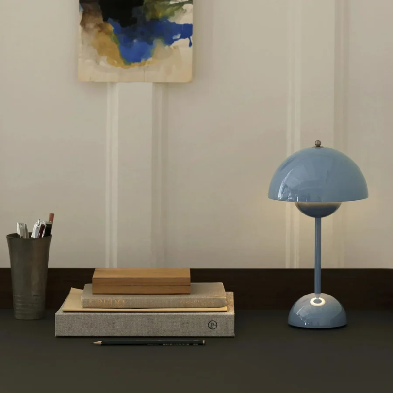 Touch Sensitive Modern Table Lamp with Adjustable Brightness and Three Light Tones