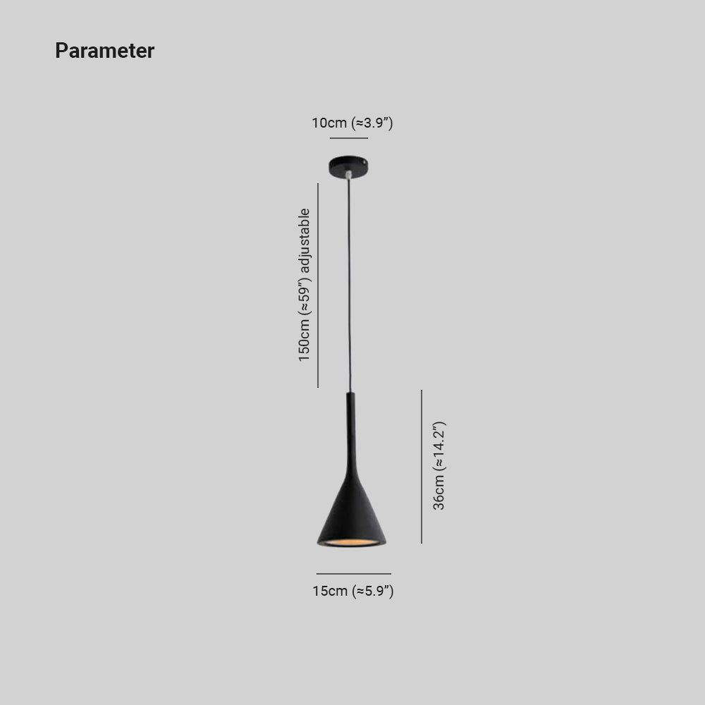 Modern Triangle Pendant Lamp with Adjustable Height and LED Bulb