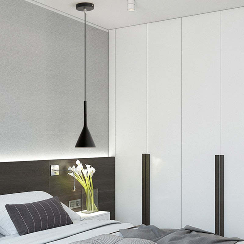 Modern Triangle Pendant Lamp with Adjustable Height and LED Bulb