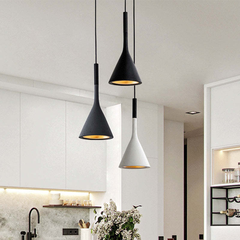 Modern Triangle Pendant Lamp with Adjustable Height and LED Bulb