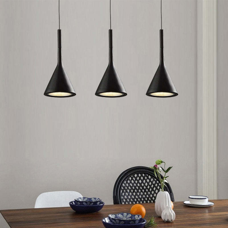 Modern Triangle Pendant Lamp with Adjustable Height and LED Bulb