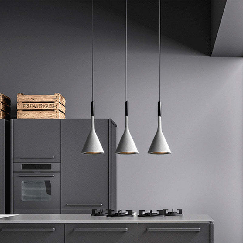 Modern Triangle Pendant Lamp with Adjustable Height and LED Bulb