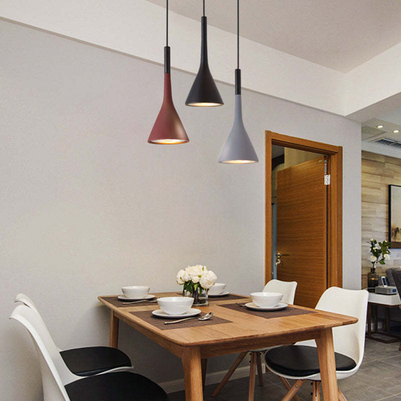 Modern Triangle Pendant Lamp with Adjustable Height and LED Bulb