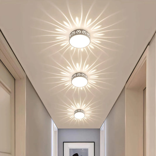 LED Crystal and Acrylic Ceiling Light for Hallway and Balcony