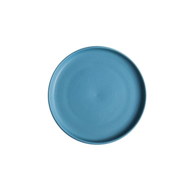 Ceramic Serving Plate with Elevated Borders