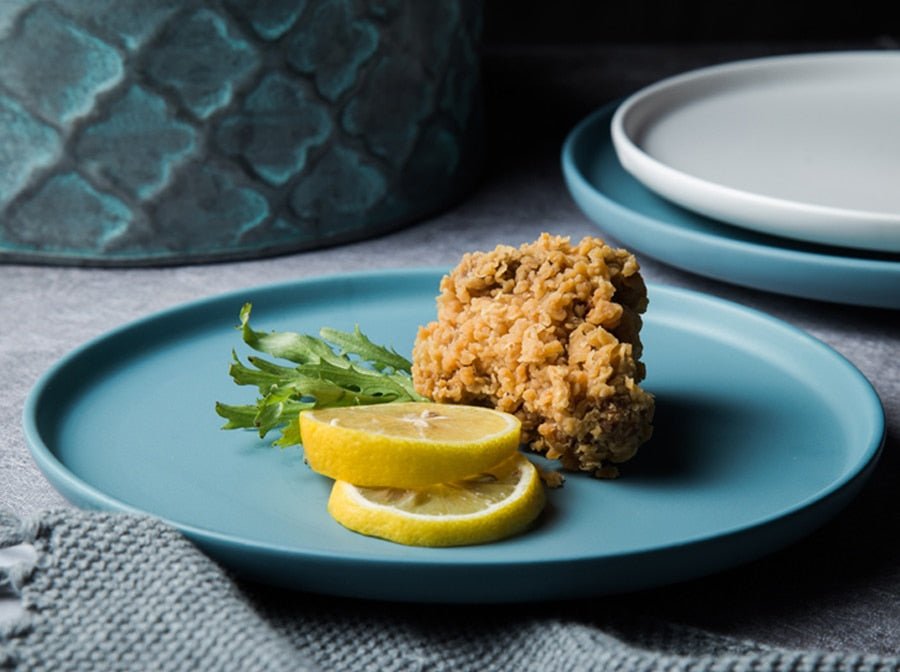 Ceramic Serving Plate with Elevated Borders