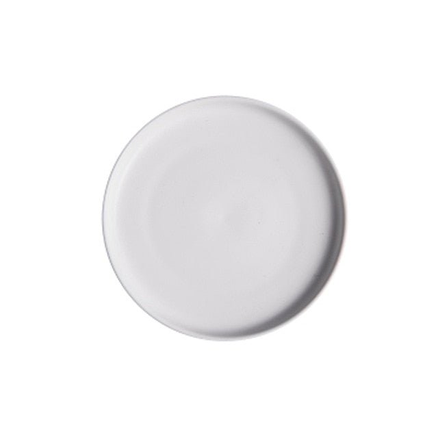 Ceramic Serving Plate with Elevated Borders