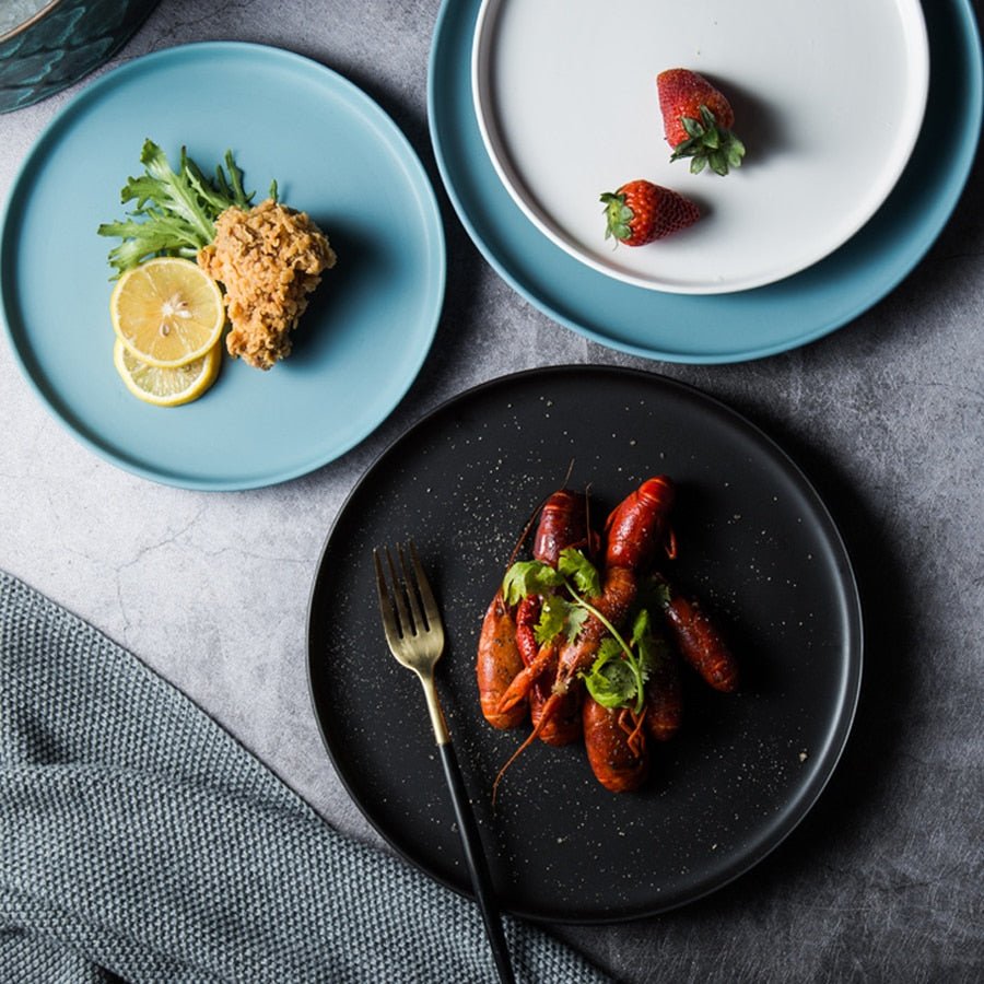 Ceramic Serving Plate with Elevated Borders