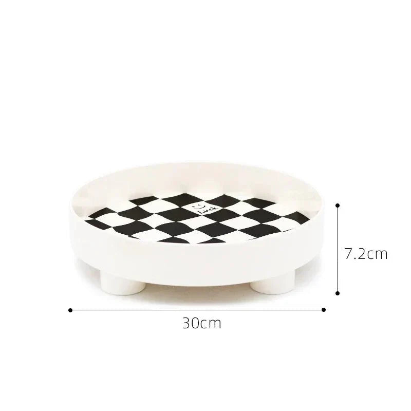 Monochrome Chessboard Plastic Storage Tray