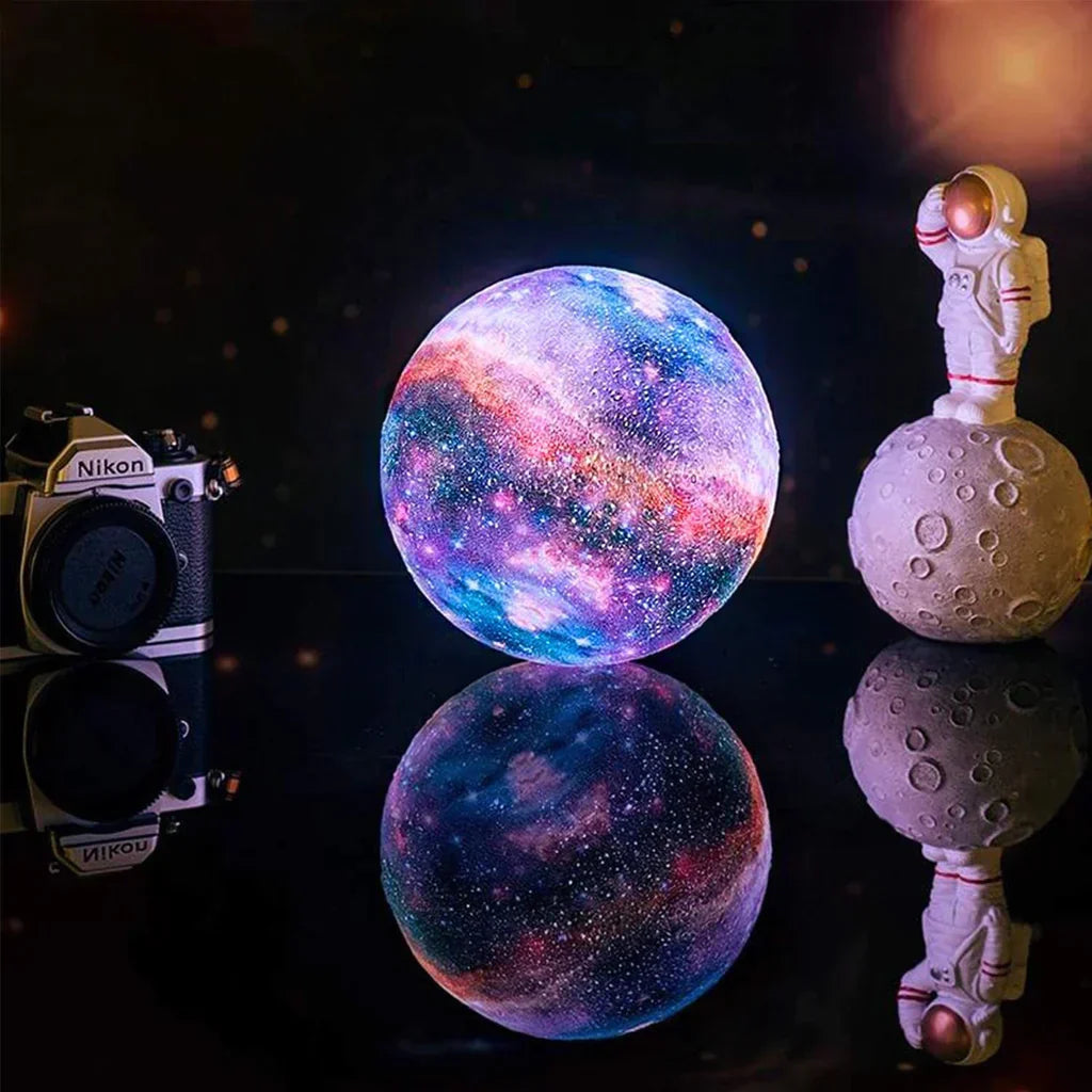 Scandinavian 3D Moon Lamp with Remote Control - 16 Colors