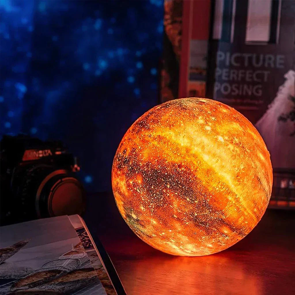 Scandinavian 3D Moon Lamp with Remote Control - 16 Colors