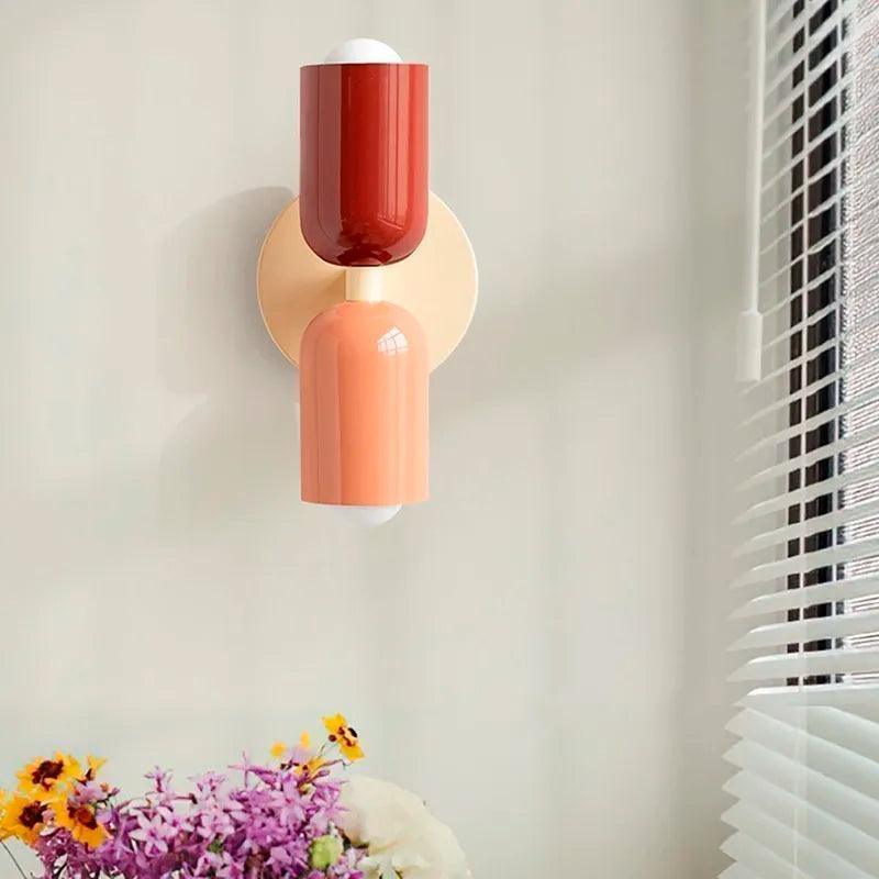 Dual-Head Scandinavian Wall Lamp in Glass