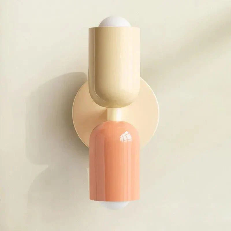 Dual-Head Scandinavian Wall Lamp in Glass