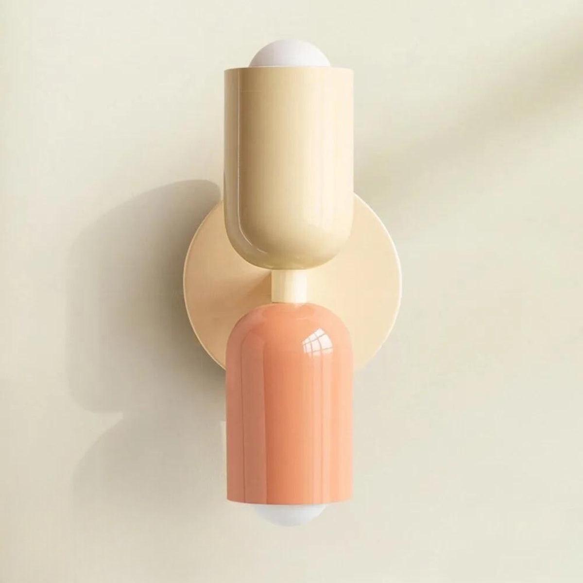 Dual-Head Scandinavian Wall Lamp in Glass