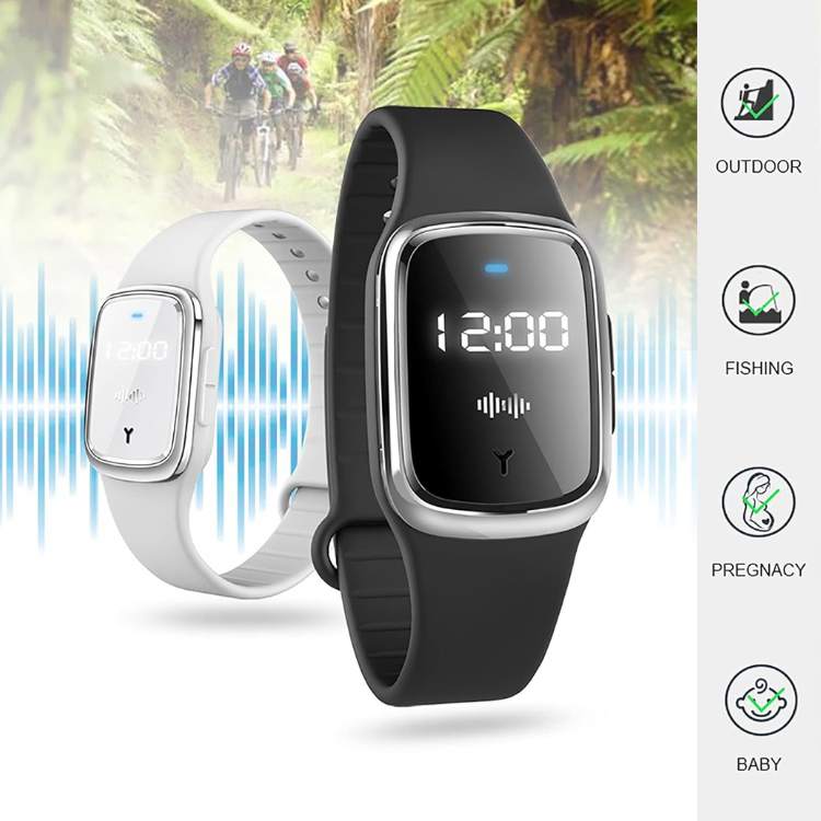 Ultrasonic Mosquito Repellent Bracelet with LED Display