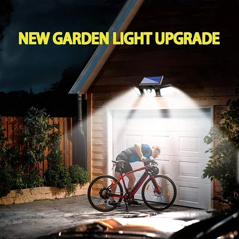 Solar Motion Sensor Outdoor Light with 74 LEDs