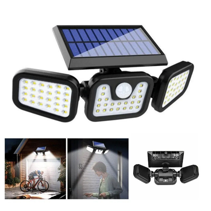 Solar Motion Sensor Outdoor Light with 74 LEDs