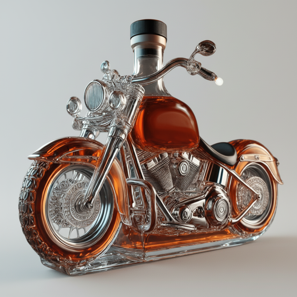 Motorcycle Engine Decorative Alcohol Bottle