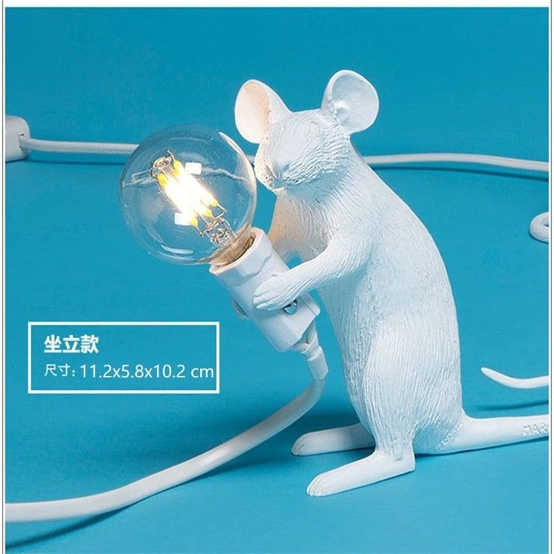 Modern Ceramic Mouse Table Lamp with LED Light