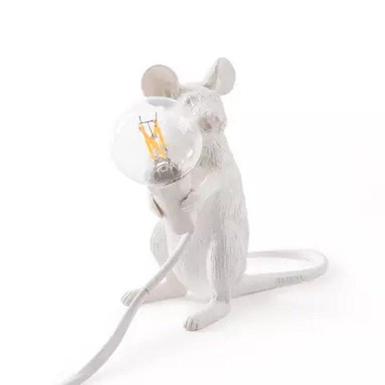Modern Ceramic Mouse Table Lamp with LED Light