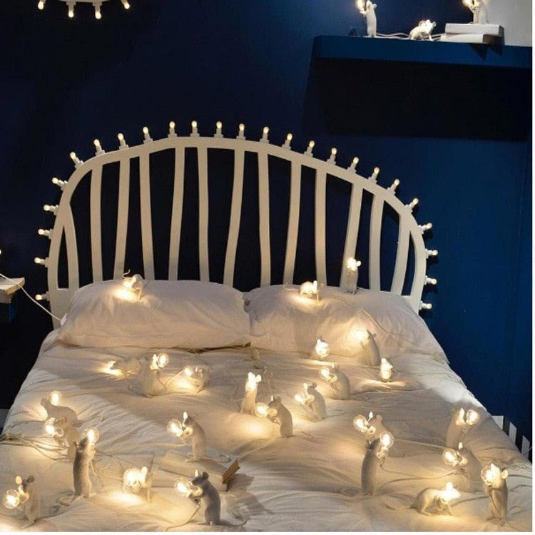 Modern Ceramic Mouse Table Lamp with LED Light