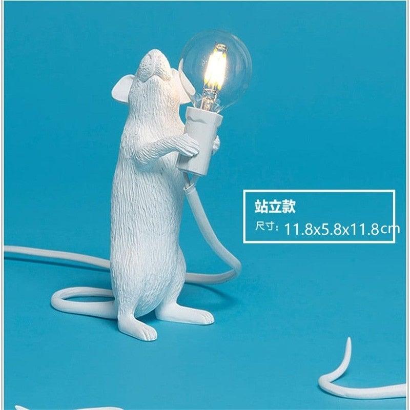 Modern Ceramic Mouse Table Lamp with LED Light