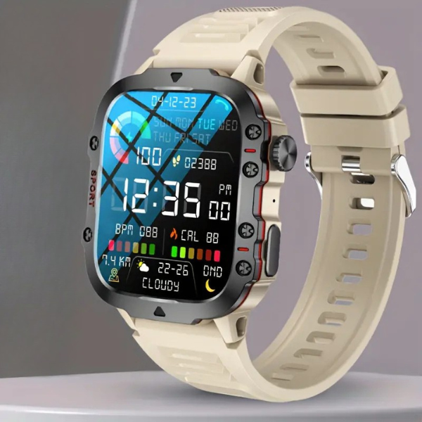 Health Monitoring Smartwatch with Sports Tracking and Bluetooth Connectivity