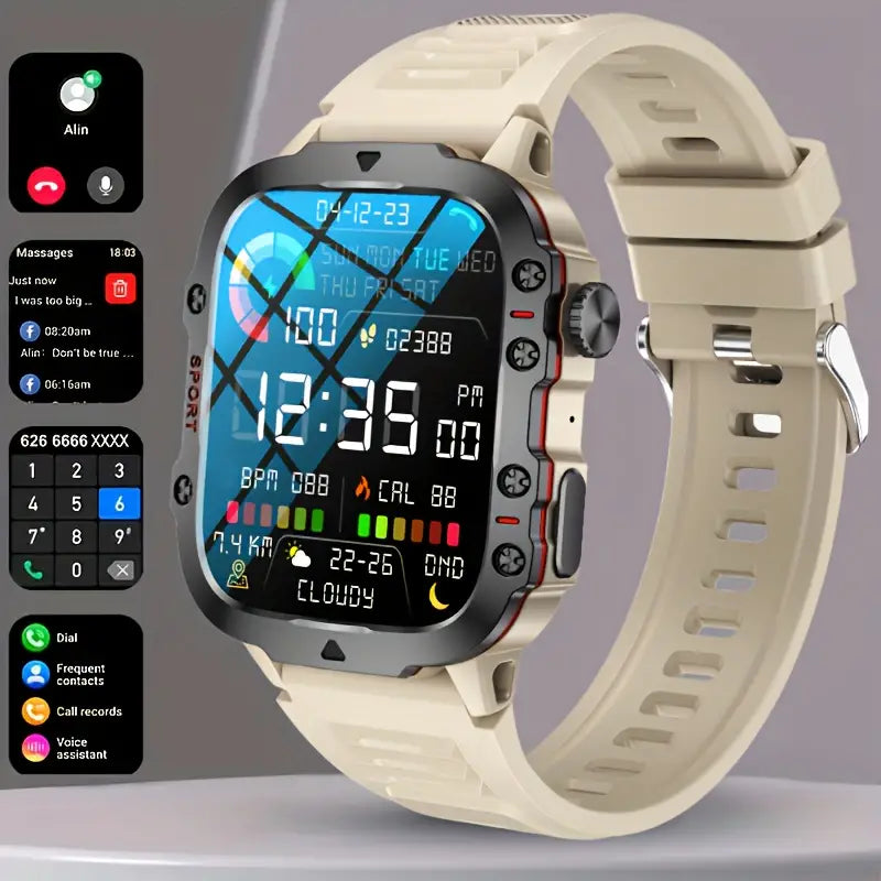 Health Monitoring Smartwatch with Sports Tracking and Bluetooth Connectivity