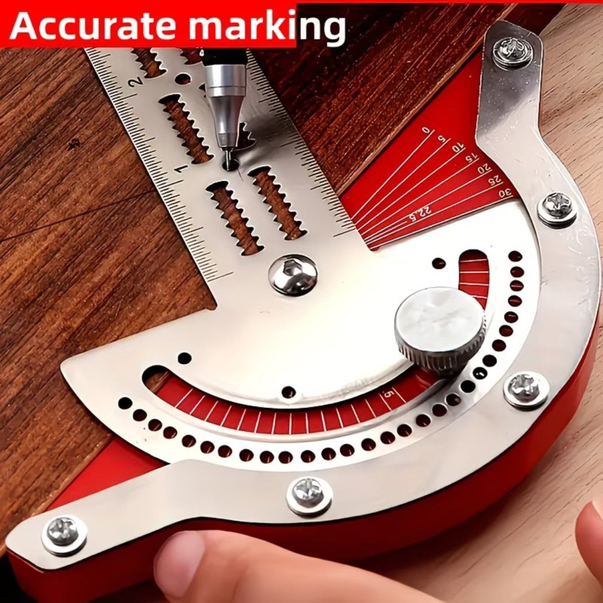 Adjustable Stainless Steel Woodworking Ruler for Precision Angles