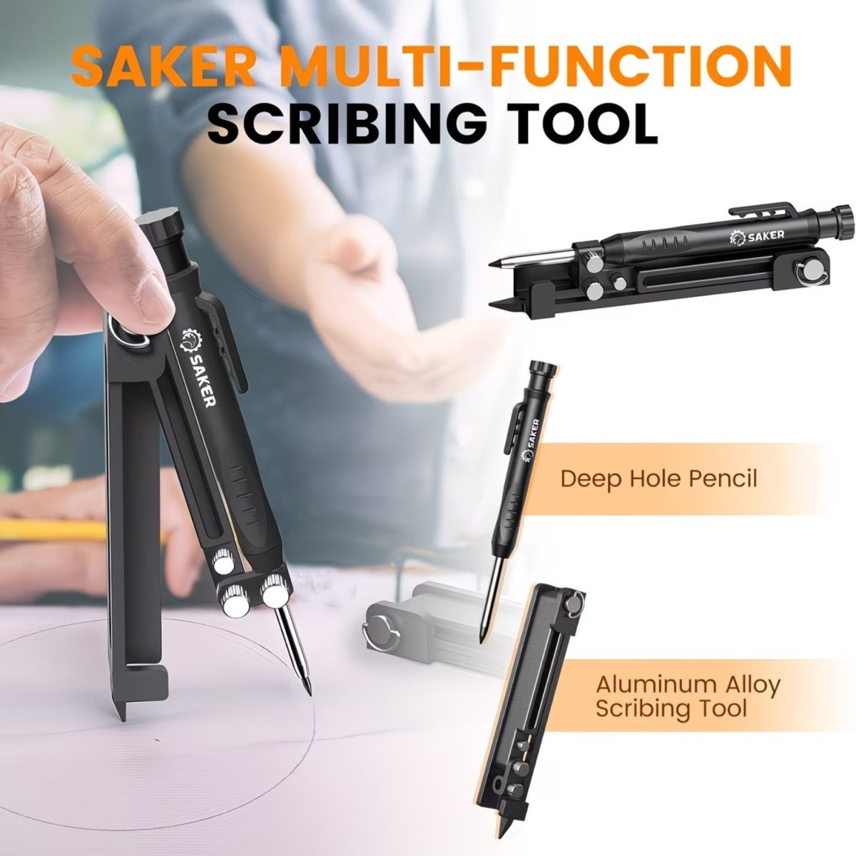 Adjustable Precision Marking Tool for Accurate Measurements and Outlines