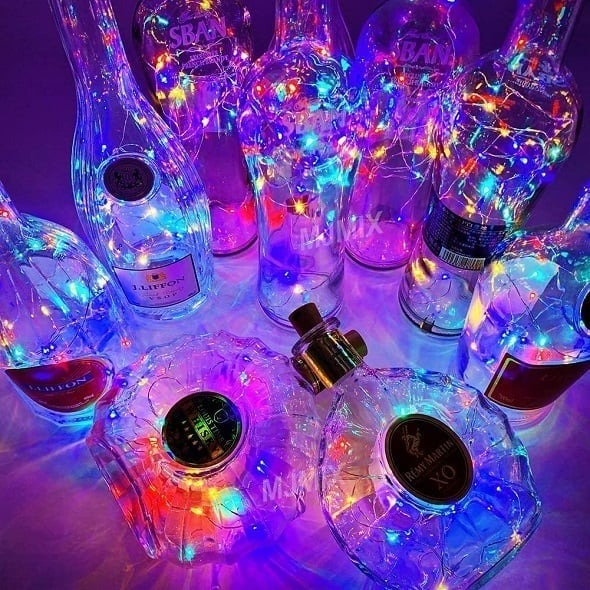 LED Bottle Light Cork Night Lamp with Flexible Wire - 20 LEDs