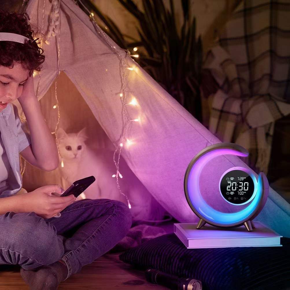 Multifunctional RGB Night Light with Alarm Clock and USB Charging