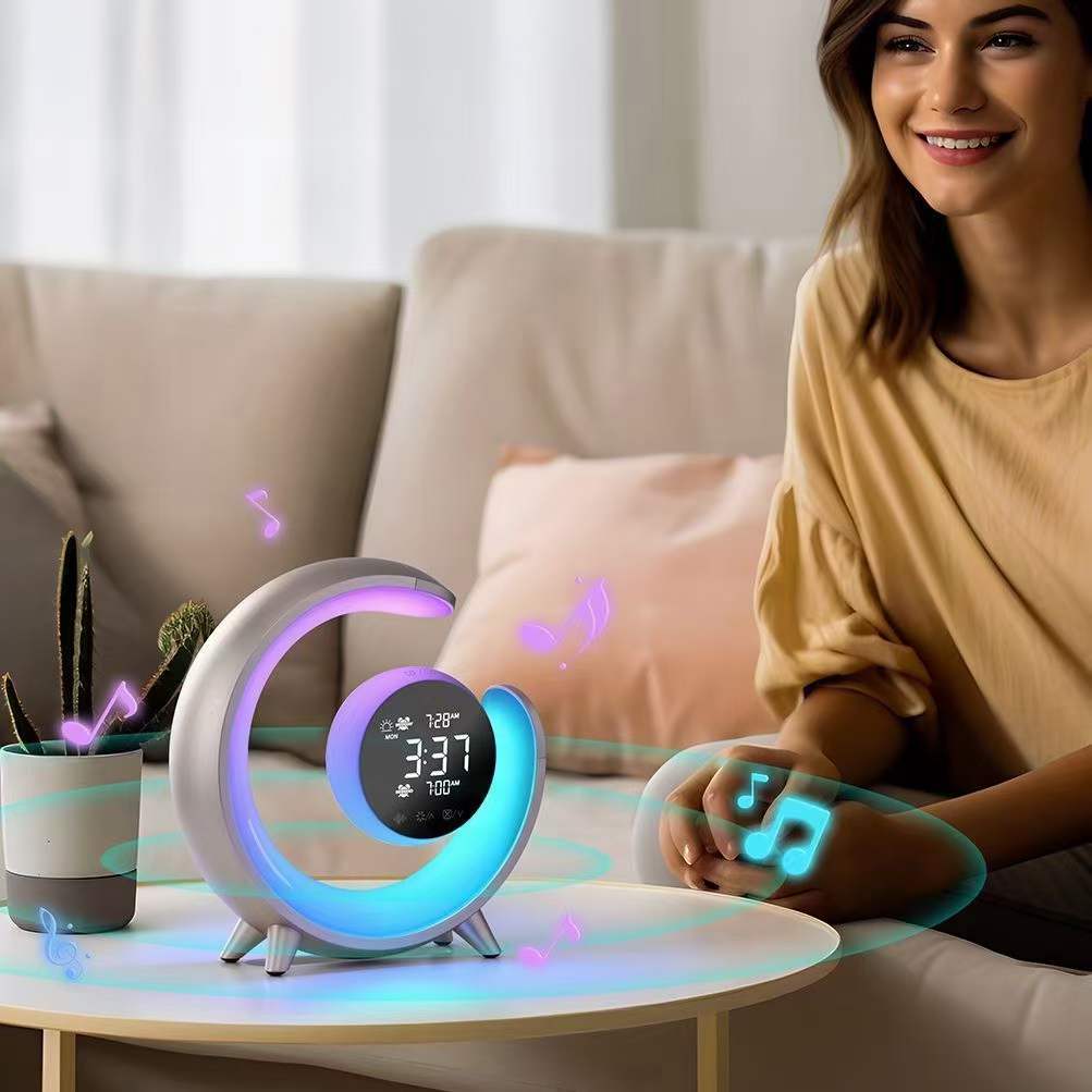 Multifunctional RGB Night Light with Alarm Clock and USB Charging