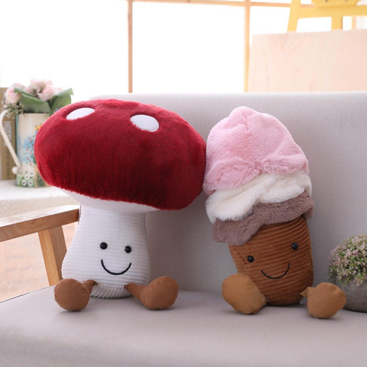 Mushroom Plush Cushion with Legs