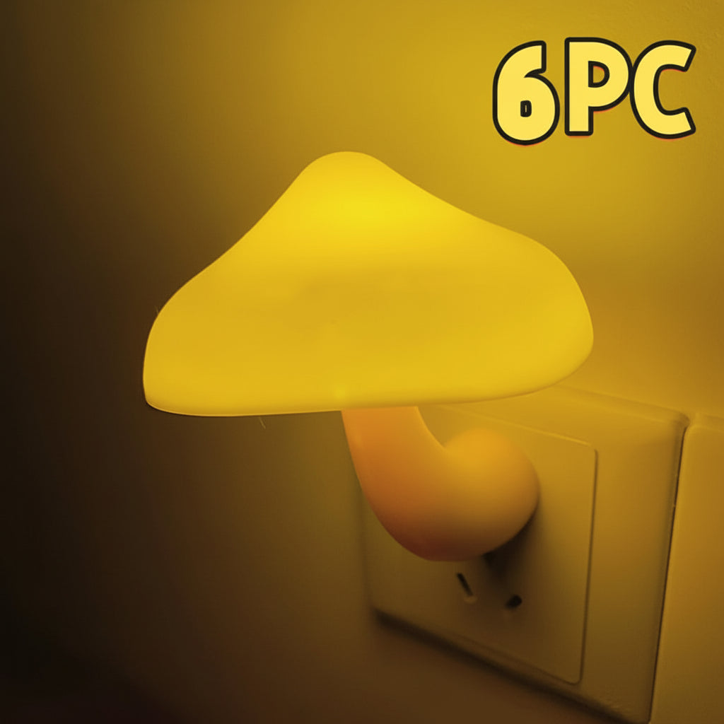 Mushroom LED Night Light with Touch Sensor and Vintage Design