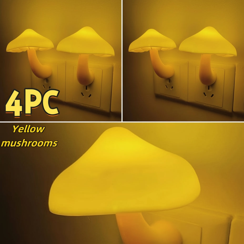 Mushroom LED Night Light with Touch Sensor and Vintage Design