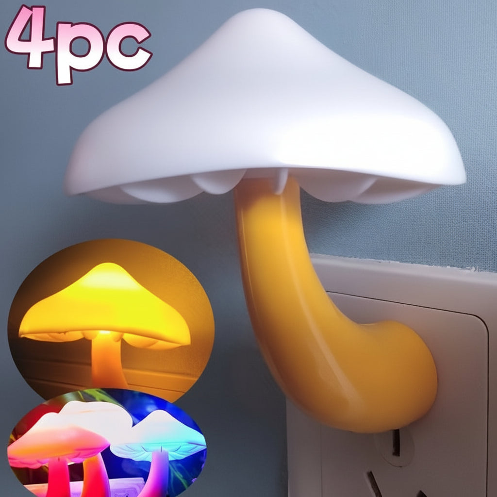 Mushroom LED Night Light with Touch Sensor and Vintage Design