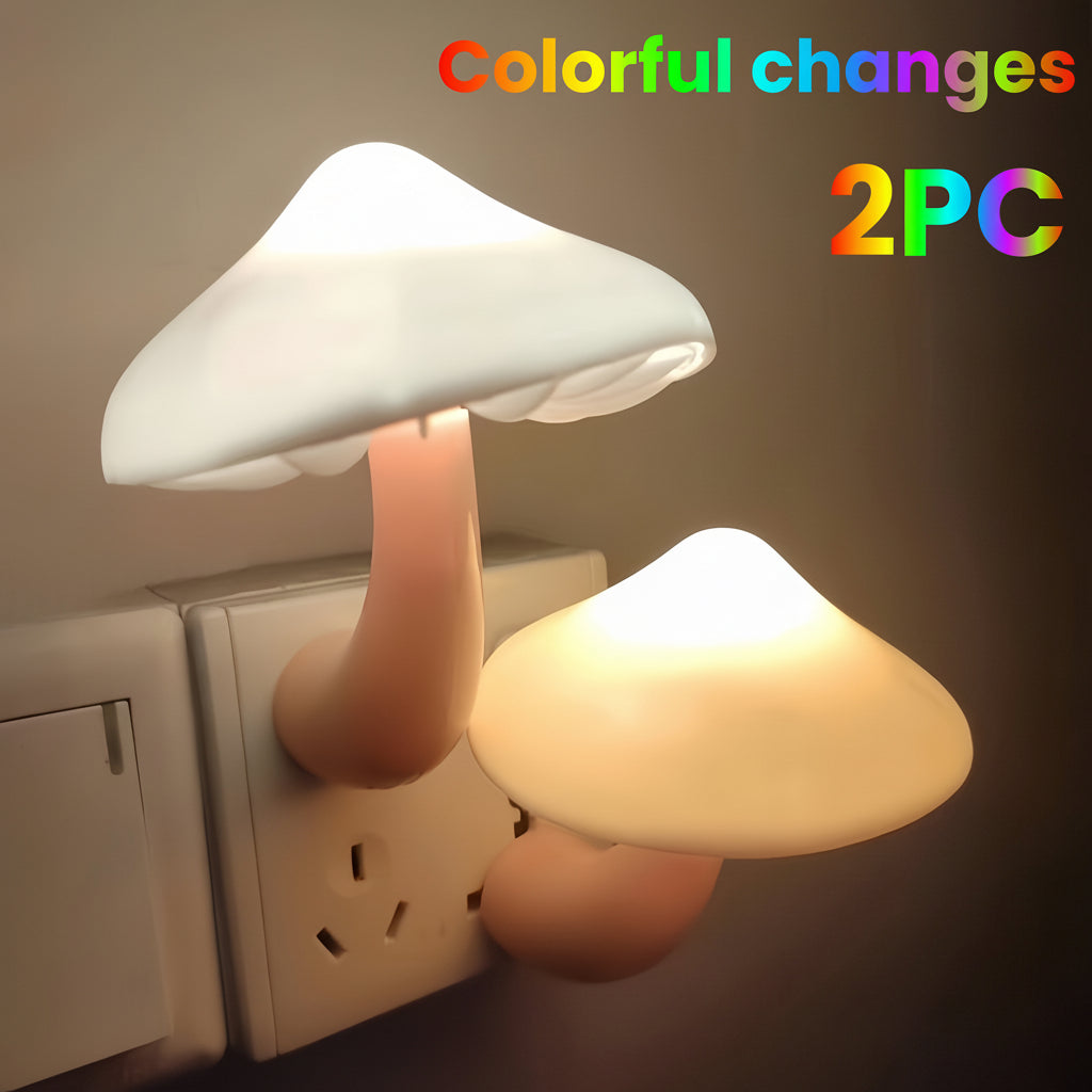 Mushroom LED Night Light with Touch Sensor and Vintage Design
