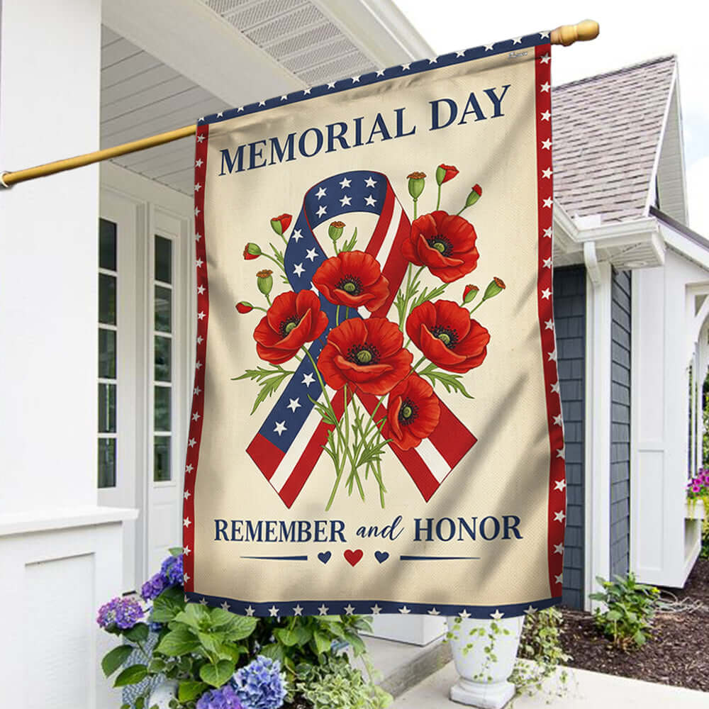Memorial Day Double-Sided Canvas Flag