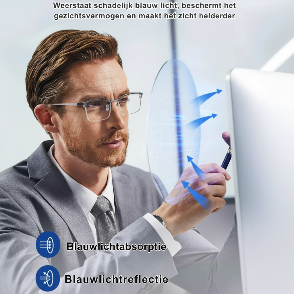 Blue Light Reading Glasses with Lightweight Frame and Magnification