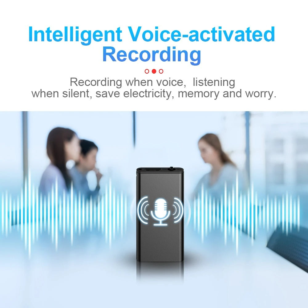Compact Voice Recorder with 384Kbps Sound Quality and 50-Hour Battery Life