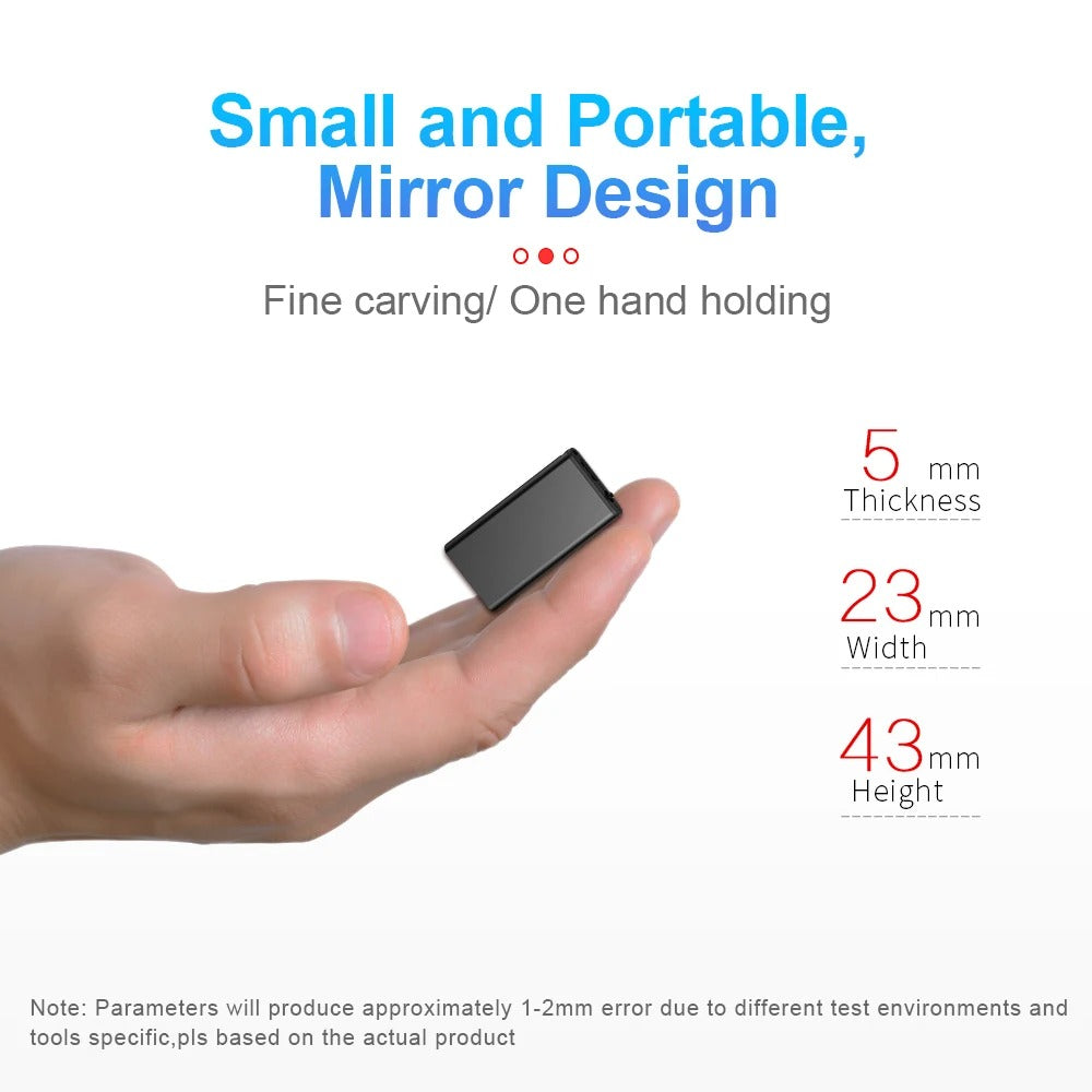 Compact Voice Recorder with 384Kbps Sound Quality and 50-Hour Battery Life