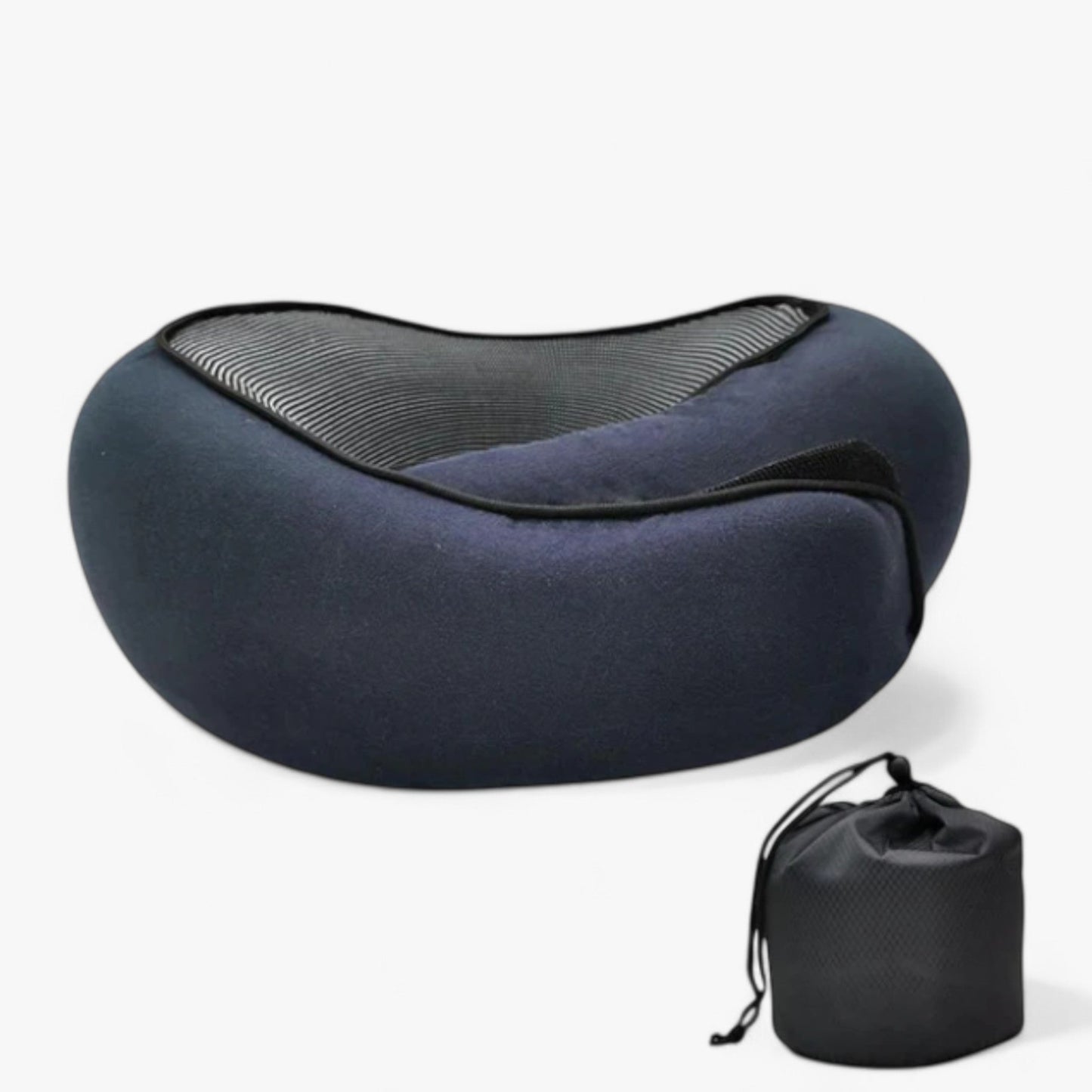 Ergonomic Memory Foam Travel Pillow with Adjustable Neck Strap