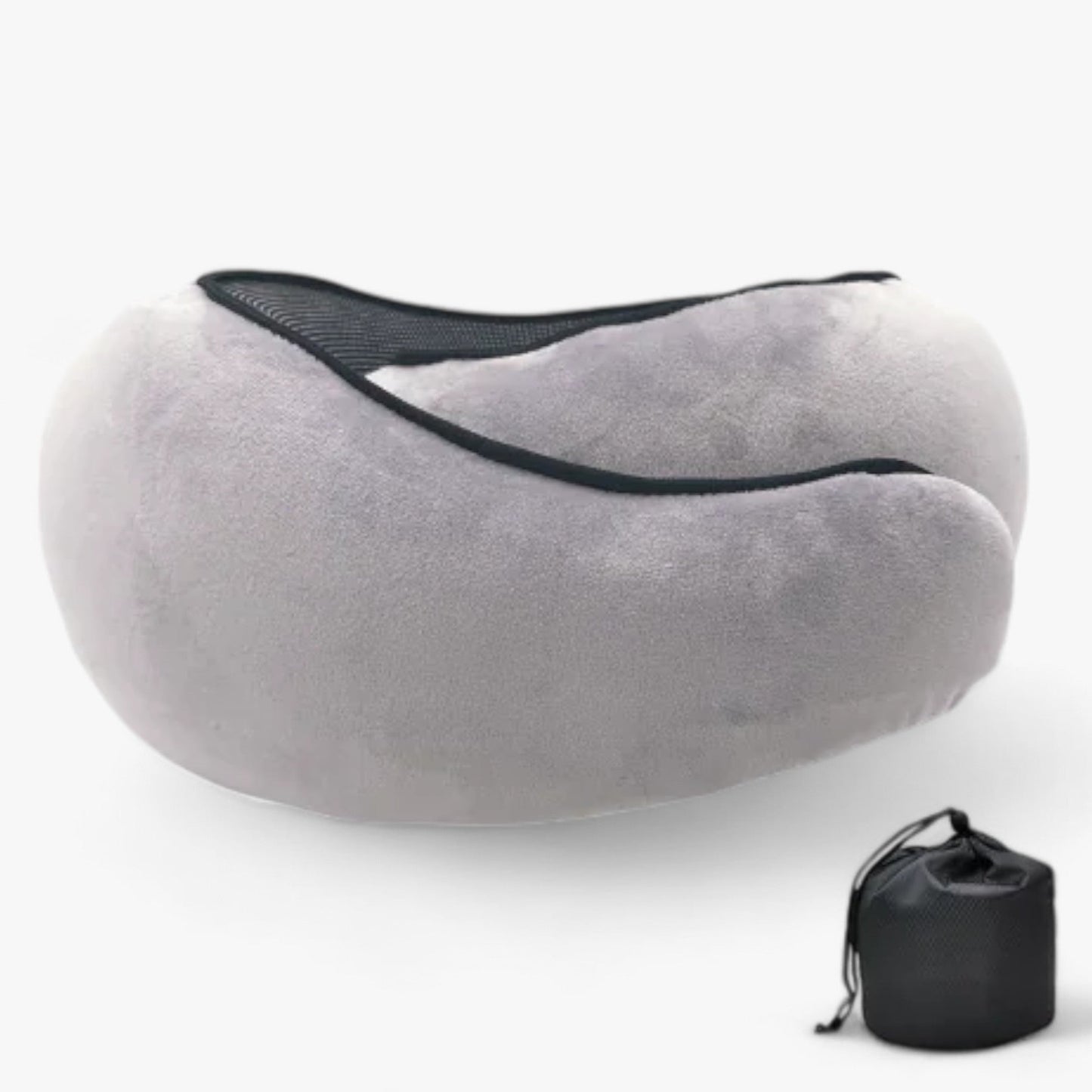Ergonomic Memory Foam Travel Pillow with Adjustable Neck Strap